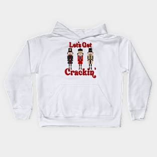 Funny Christmas Nutcracker Let's Get Crackin' Retro Christmas Kids Hoodie